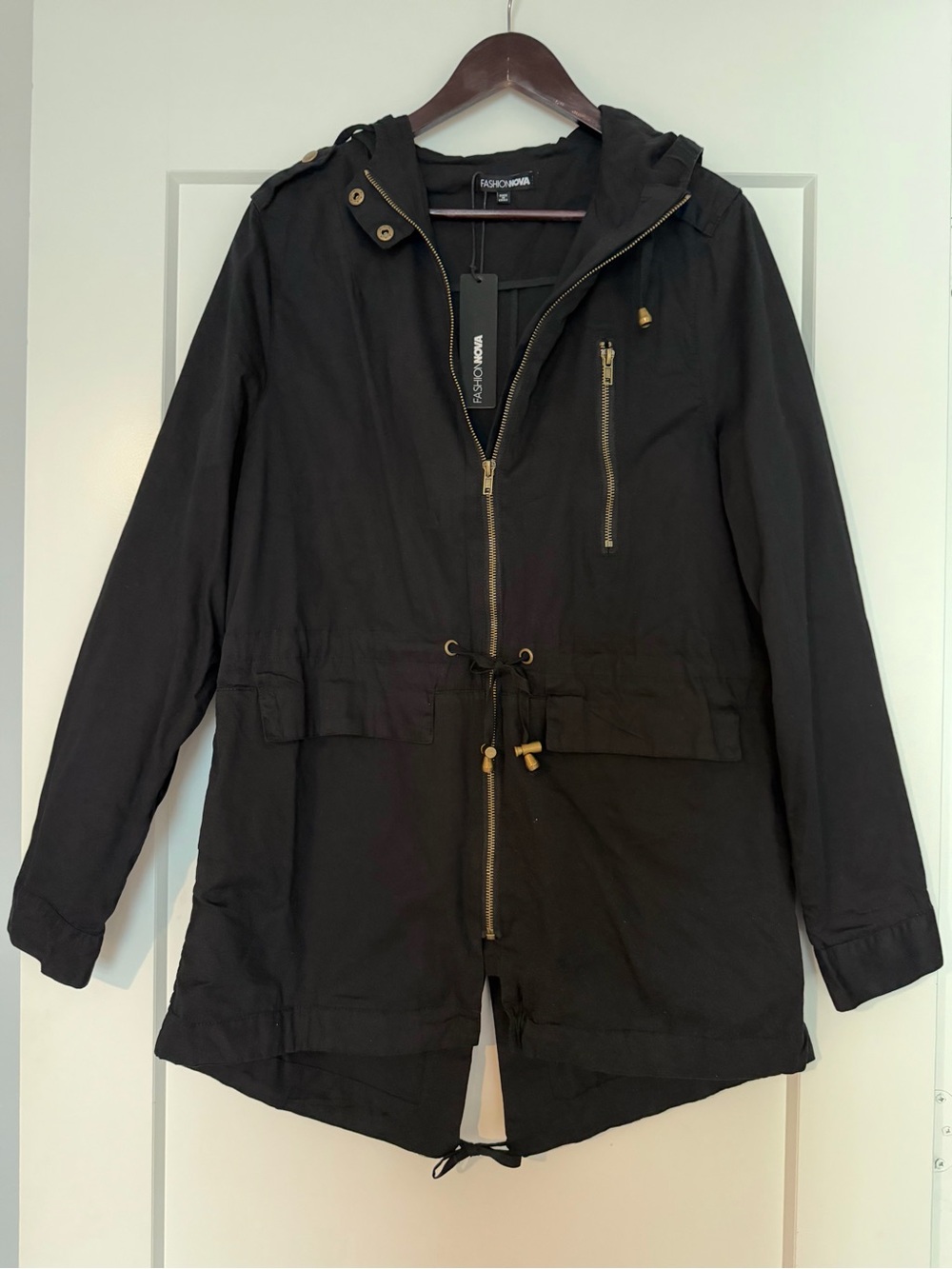 Fashion Nova Black Utility Anorak Jacket